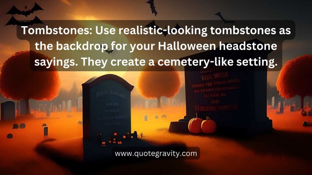 Halloween headstone sayings