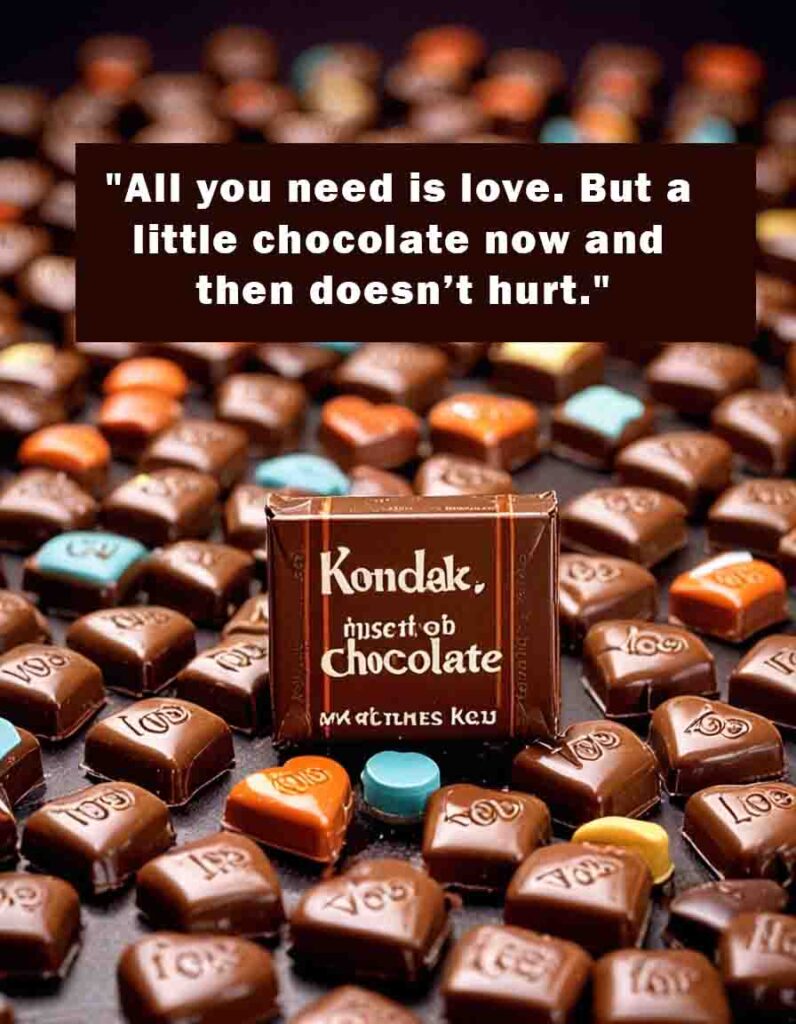 All you need is love. But a little chocolate now and then doesnt hurt