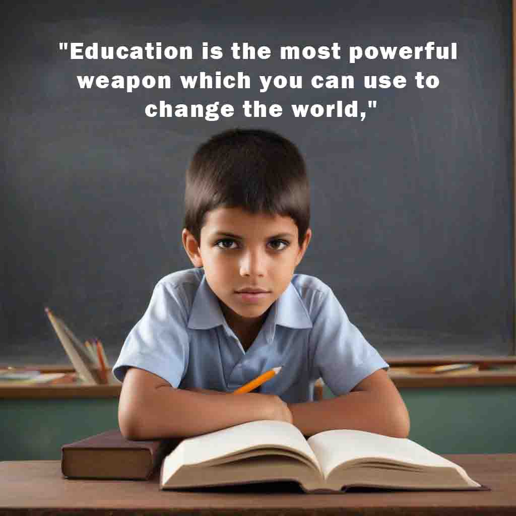 Education is the most powerful weapon which you can use to change the world 1