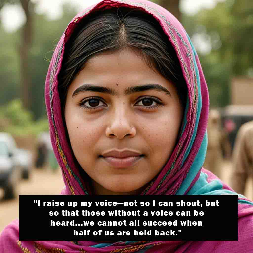 I raise up my voice—not so I can shout but so that those without a voice can be heard.we cannot all succeed when half of us are held back