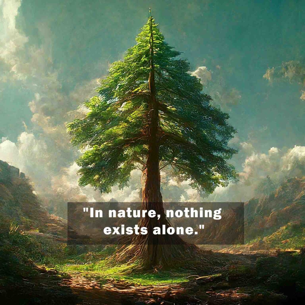 In nature nothing exists alone