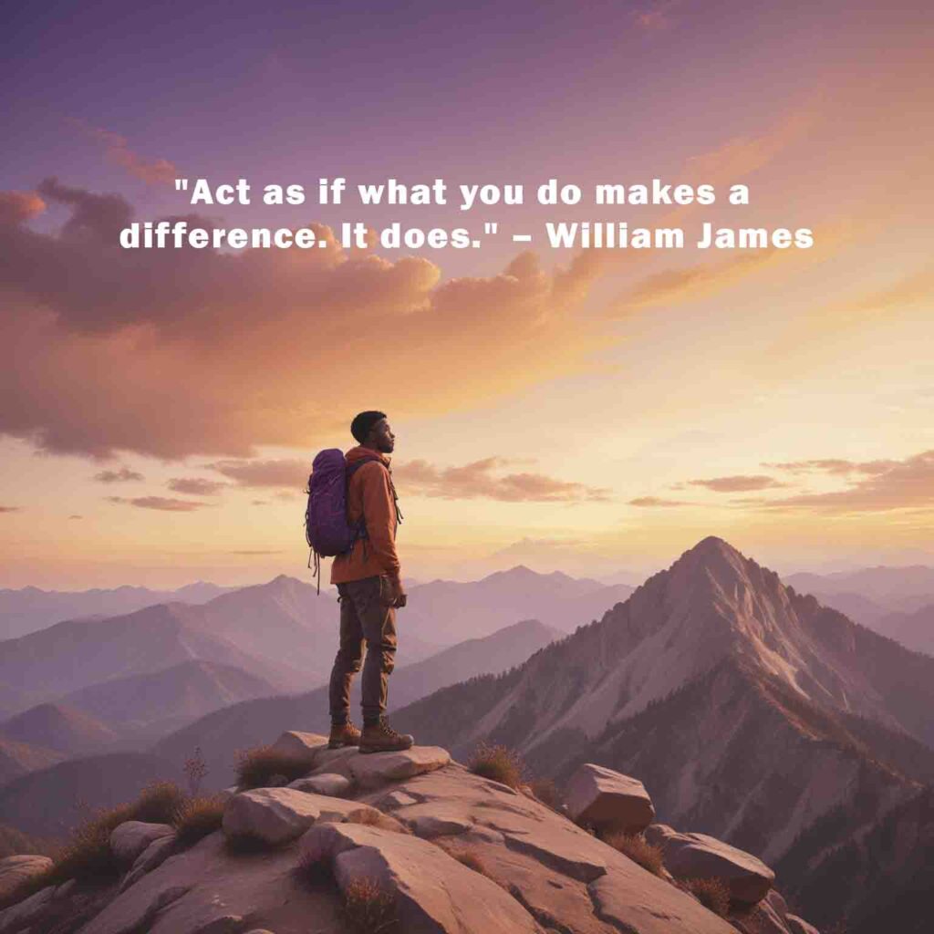 Act as if what you do makes a difference. It does